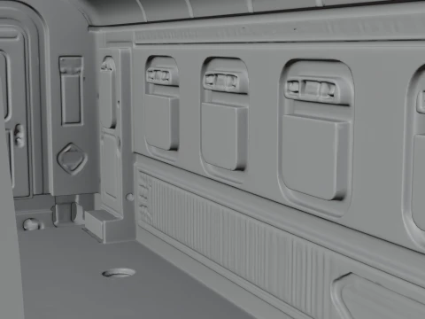 Passenger Train Car Model Design 10 - 3D Print Model 3D Print Model