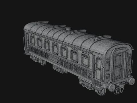 Passenger Train Car Model Design 10 - 3D Print Model 3D Print Model