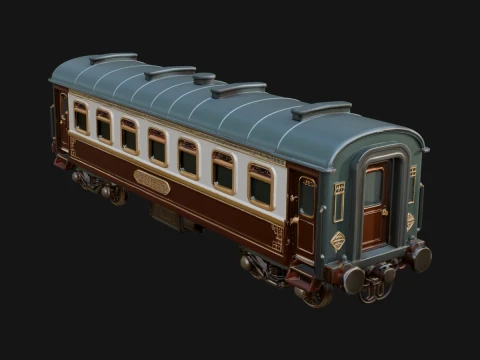 Passenger Train Car Model Design 10 - 3D Print Model 3D Print Model