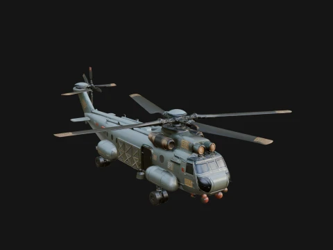 Military Helicopter Model Design 15 - 3D Print Model 3D Print Model