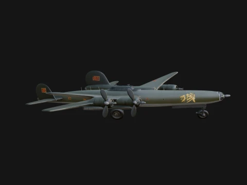 Vintage Bomber Plane Model Design 16 - 3D Print Model 3D Print Model