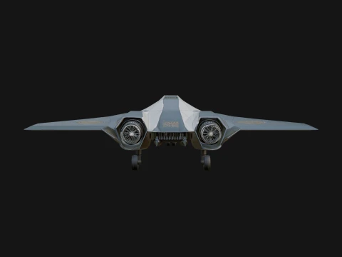 Stealth Bomber Plane Model Design 8 - 3D Print Model 3D Print Model