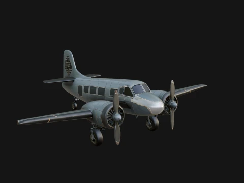 Vintage Airliner Plane Model Design 10 - 3D Print Model 3D Print Model