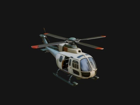 Civil Helicopter Model Design 16 - 3D Print Model 3D printmodel