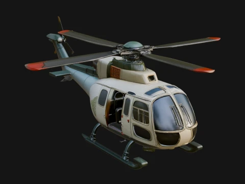 Civil Helicopter Model Design 16 - 3D Print Model 3D Print Model