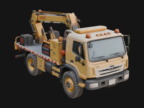 Utility Service Truck Model Design 4 - 3D Print Model Model do druku 3D