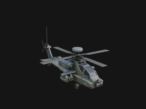 Attack Helicopter Model Design 13 - 3D Print Model 3D Druckmodell