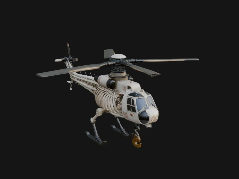 Military Helicopter Model Design 16 - 3D Print Model 3D Print Model