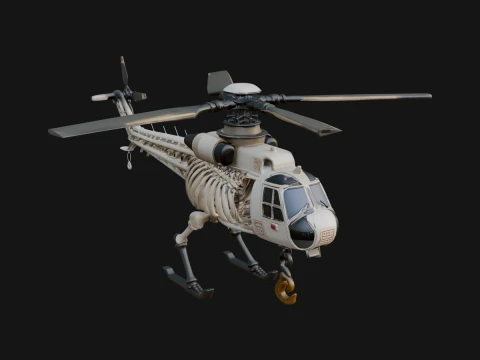 Military Helicopter Model Design 16 - 3D Print Model 3D Print Model
