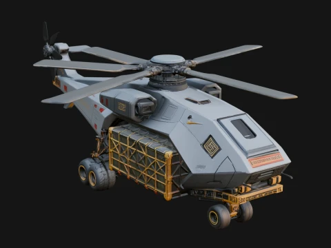 Military Helicopter Model Design 17 - 3D Print Model 3D Print Model