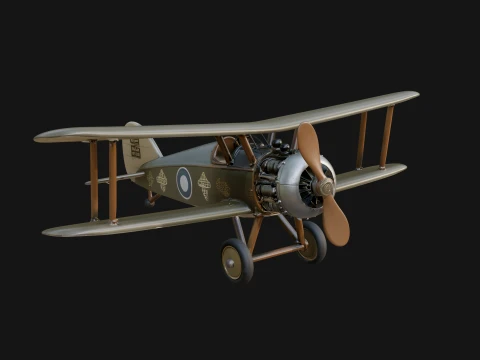 Vintage Biplane Model Design 30 - 3D Print Model 3D Druckmodell