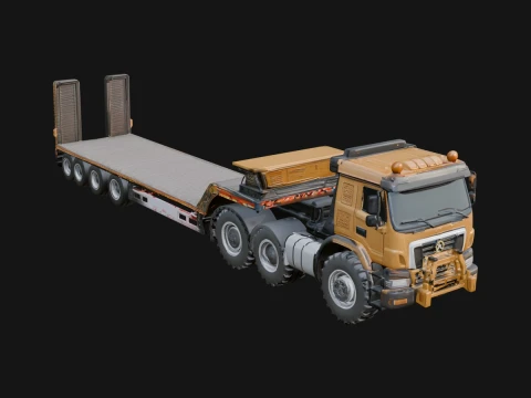 Heavy Haul Trailer Model Design 5 - 3D Print Model 3D Print Model
