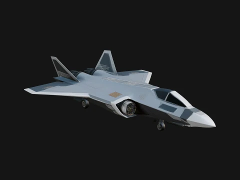 Military Jet Fighter Model Design 48 - 3D Print Model Modello di stampa 3D