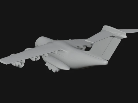 Military Cargo Plane Model Design 26 - 3D Print Model 3D Print Model