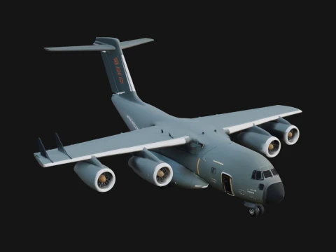 Military Cargo Plane Model Design 26 - 3D Print Model Modèles 3D en vedette