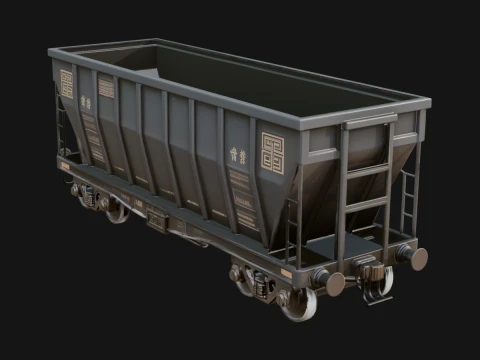Freight Train Wagon Model Design 8 - 3D Print Model Model do druku 3D