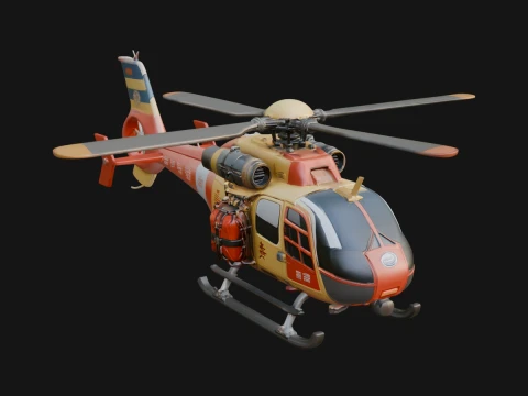Rescue Helicopter Model Design 13 - 3D Print Model 3D Print Model