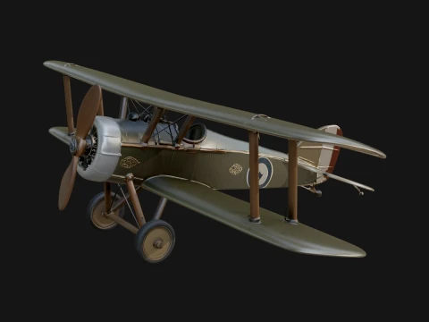 Vintage Biplane Model Design 32 - 3D Print Model 3D Druckmodell