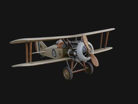 Vintage Biplane Model Design 33 - 3D Print Model 3D Druckmodell