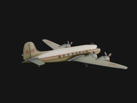 Vintage Airliner Plane Model Design 11 - 3D Print Model 3D Print Model