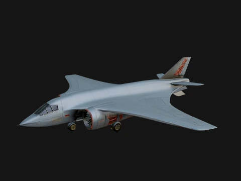 Stealth Bomber Plane Model Design 10 - 3D Print Model 3D Print Model