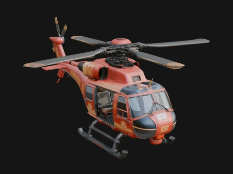 Rescue Helicopter Model Design 14 - 3D Print Model 3D Print Model