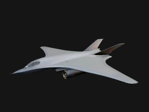 Stealth Bomber Plane Model Design 11 - 3D Print Model 3D Print Model