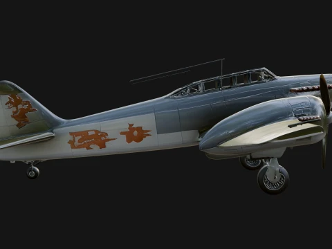 Vintage Bomber Plane Model Design 17 - 3D Print Model 3D Print Model