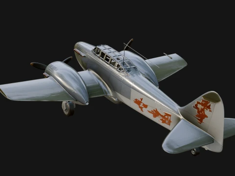 Vintage Bomber Plane Model Design 17 - 3D Print Model 3D Print Model