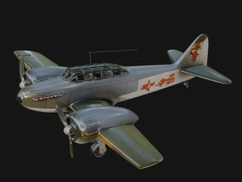 Vintage Bomber Plane Model Design 17 - 3D Print Model 3D Print Model