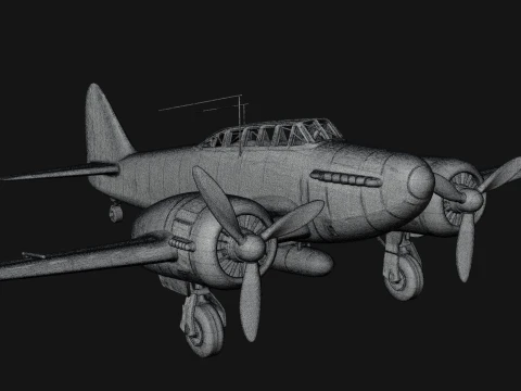 Vintage Bomber Plane Model Design 17 - 3D Print Model 3D Print Model