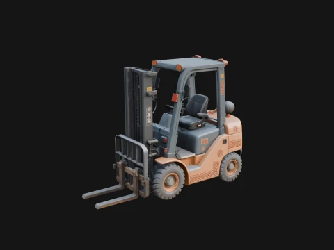 Forklift Truck Model Design 16 - 3D Print Model 3D Принт Модель