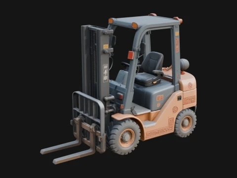 Forklift Truck Model Design 16 - 3D Print Model 3D Print Model