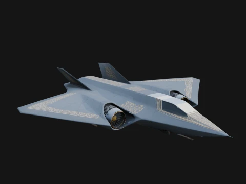 Stealth Bomber Plane Model Design 12 - 3D Print Model 3D Print Model