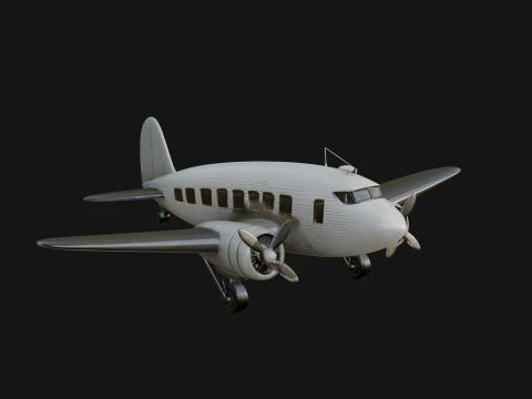 Vintage Airliner Plane Model Design 12 - 3D Print Model 3D Print Model