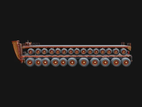 Heavy Haul Trailer Model Design 6 - 3D Print Model 3D Принт Модель