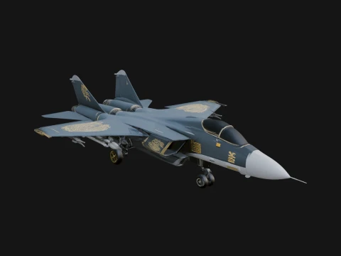 Military Jet Fighter Model Design 52 - 3D Print Model 3D Print Model