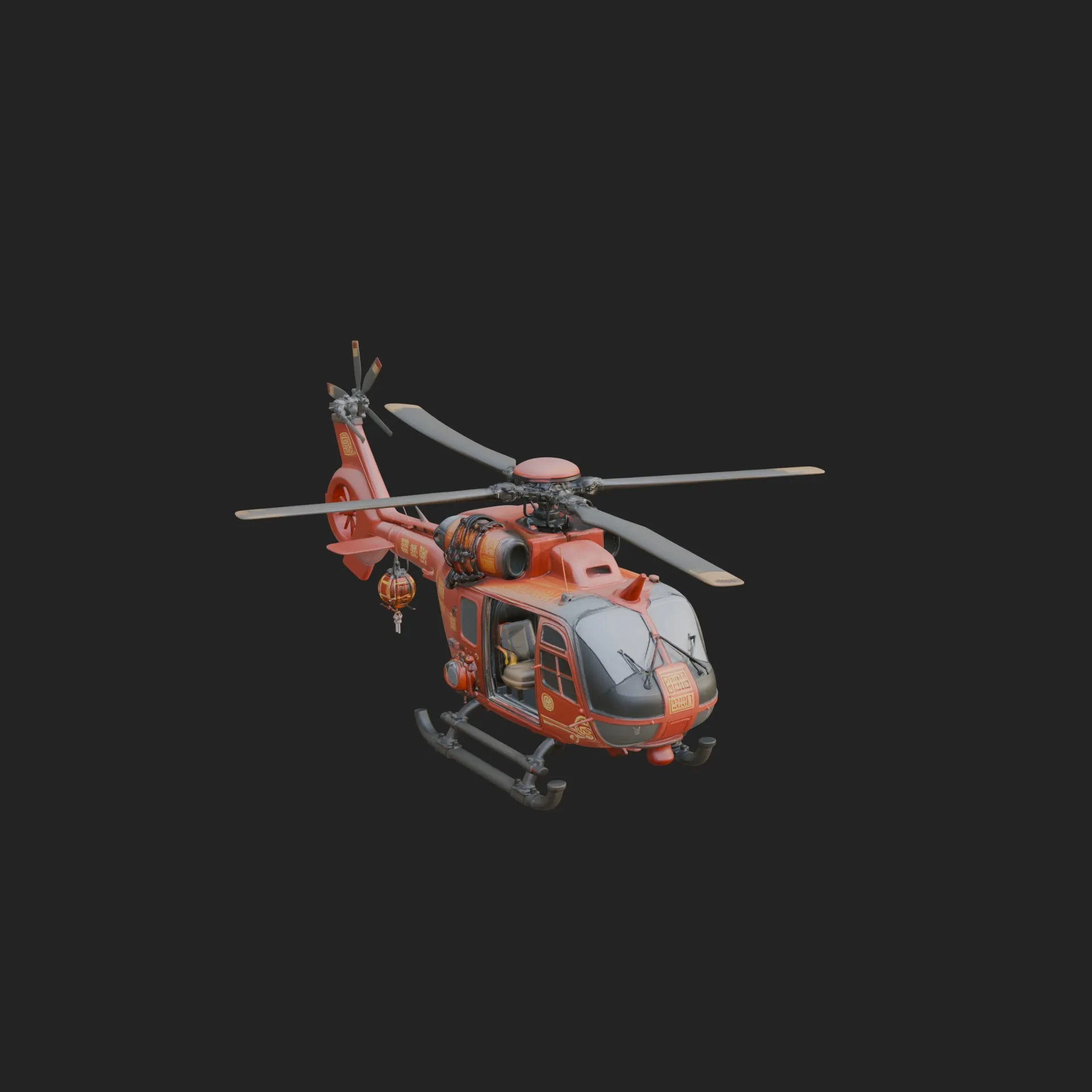Rescue Helicopter Model Design 16 - 3D Print Model 3D Print Model .c4d .max .obj .3ds .fbx .stl .blend