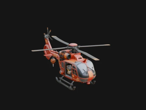 Rescue Helicopter Model Design 16 - 3D Print Model 3D Print Model