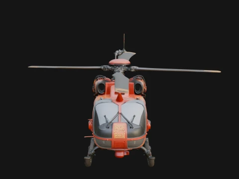 Rescue Helicopter Model Design 16 - 3D Print Model 3D Print Model
