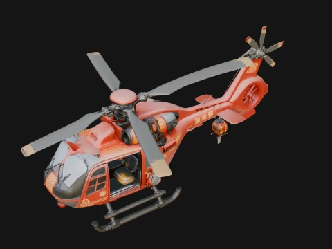 Rescue Helicopter Model Design 16 - 3D Print Model 3D Print Model