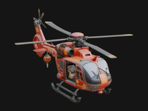 Rescue Helicopter Model Design 16 - 3D Print Model 3D Print Model