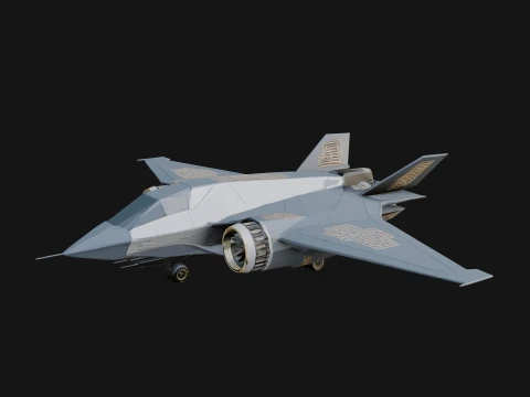 Military Jet Fighter Model Design 53 - 3D Print Model 3D Print Model