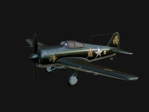 Vintage Fighter Plane Model Design 13 - 3D Print Model 3D Print Model