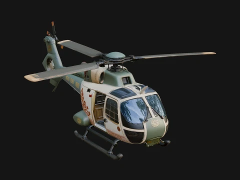 Civil Helicopter Model Design 17 - 3D Print Model 3D Print Model