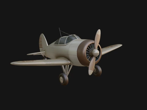 Vintage Fighter Plane Model Design 14 - 3D Print Model 3D Print Model