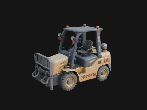 Forklift Truck Model Design 17 - 3D Print Model 3D Принт Модель