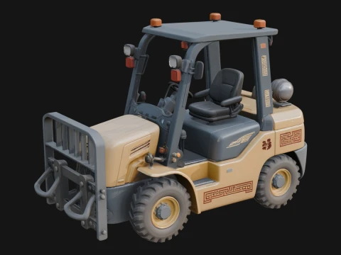 Forklift Truck Model Design 17 - 3D Print Model 3D Baskı Modeli