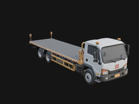 Flatbed Truck Model Design 5 - 3D Print Model 3D Print Model
