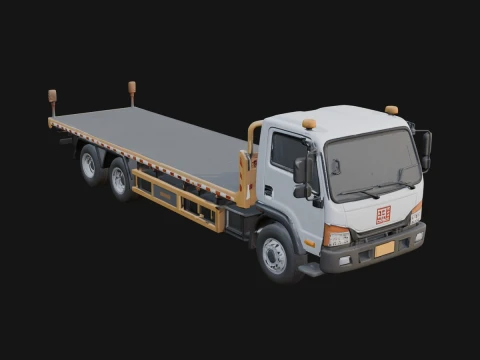 Flatbed Truck Model Design 5 - 3D Print Model 3D Baskı Modeli